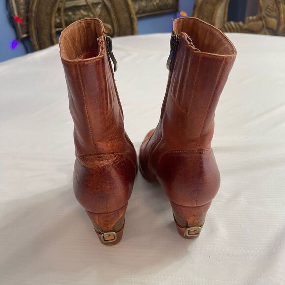 Antelope Brown Leather Boots Size Euro 37 US 7 - Picture 5 of 11